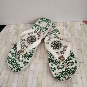 Tory Burch floral-print rubber flip-flops